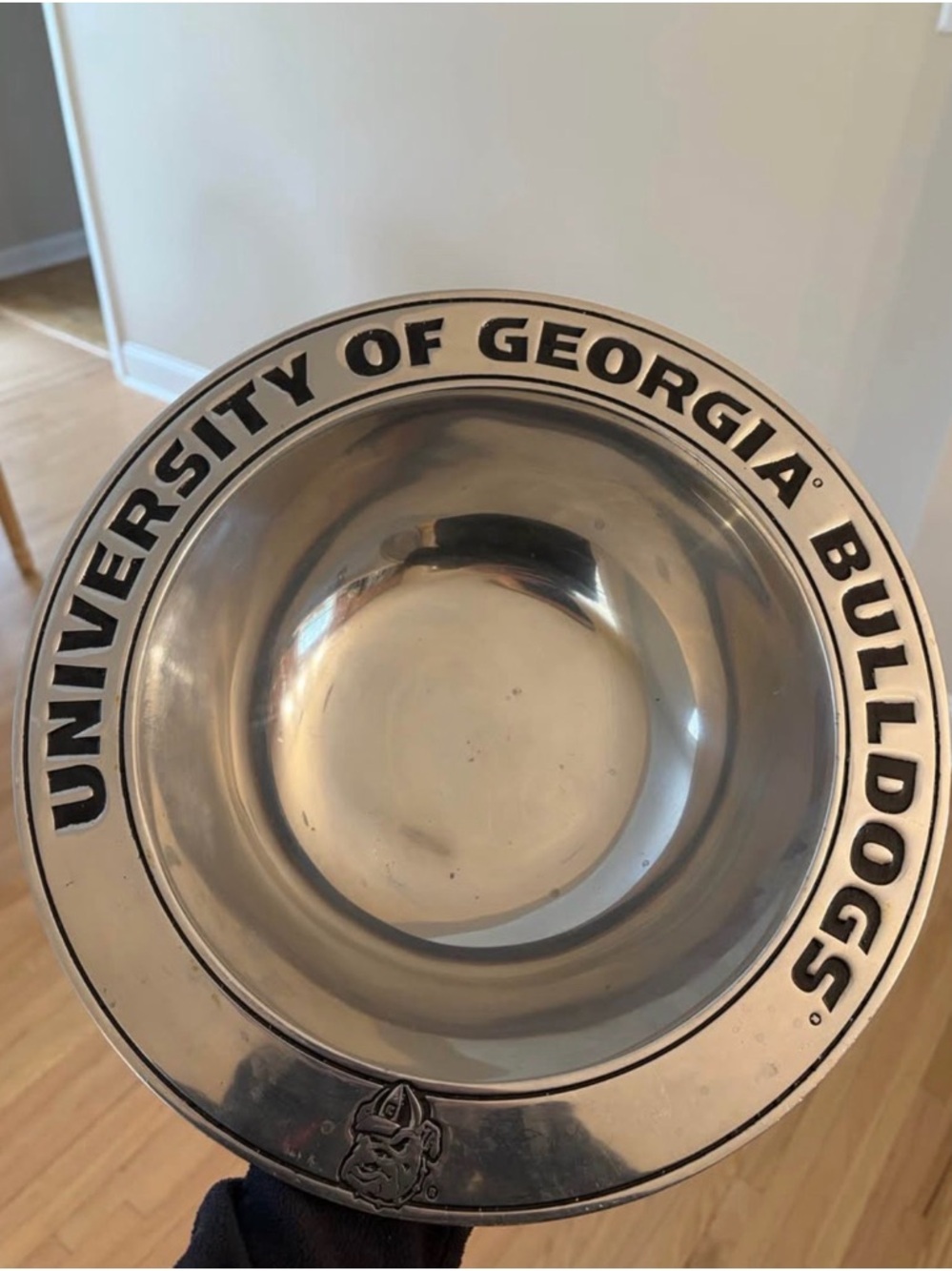 NEW Wilton Armetale Silver University of Georgia Bulldogs Serving Bowl